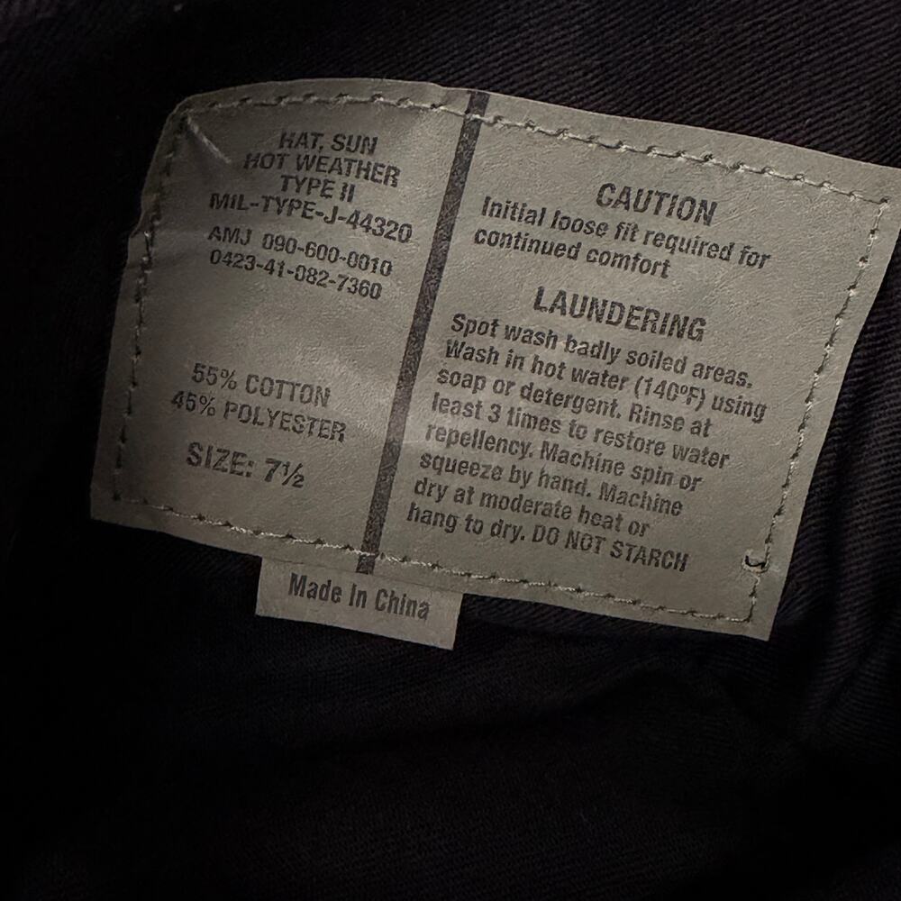 Salty Crew Alpha Tech Black Adjustable Boonie Hot Weather Type II Size 7.5 7 1/2 - Picture 8 of 8